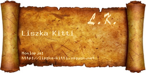 Liszka Kitti névjegykártya